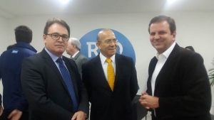 Presidente Vinicius Lummertz com o ministro Eliseu Padilha e o prefeito Eduardo Paes